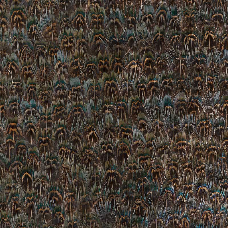 Smoky Quartz wallpaper in forest color - pattern number 5008374 - by Schumacher in the Plume collection