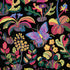 Exotic Butterfly wallpaper in black color - pattern number 5008422 - by Schumacher in the Signature Schumacher collection