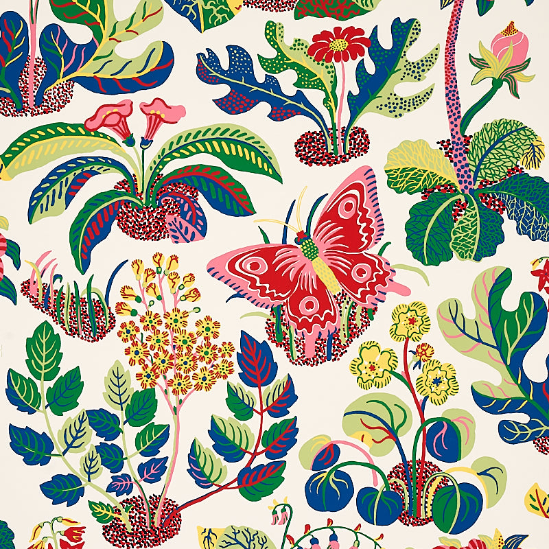 Exotic Butterfly wallpaper in spring color - pattern number 5008424 - by Schumacher in the Signature Schumacher collection