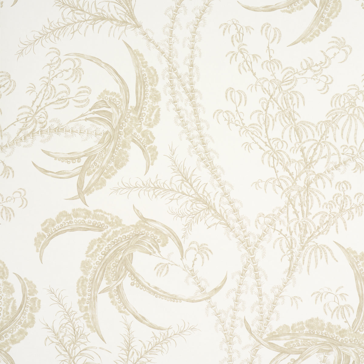 Ocean Toile wallpaper in sand color - pattern number 5008722 - by Schumacher in the A Love Affair collection