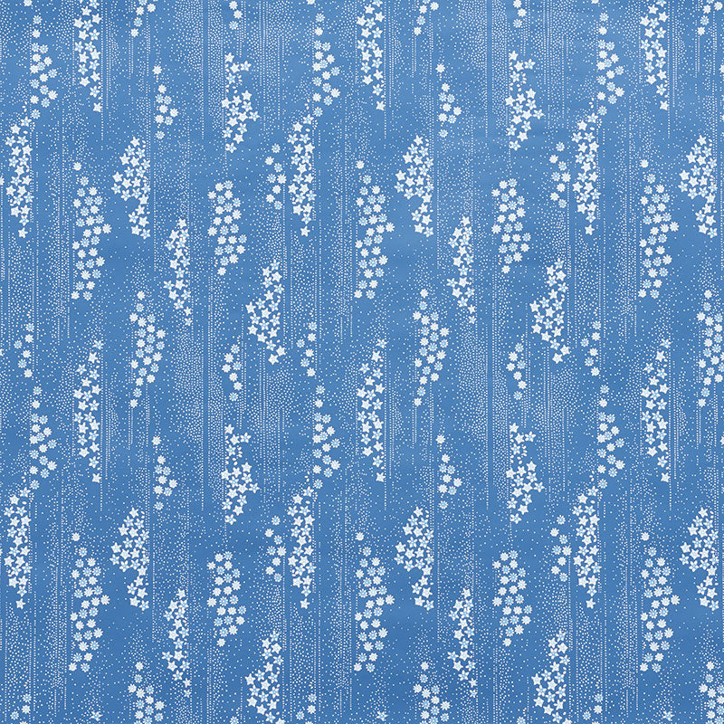 Taki Floral wallpaper in indigo color - pattern number 5008740 - by Schumacher in the Mingei collection