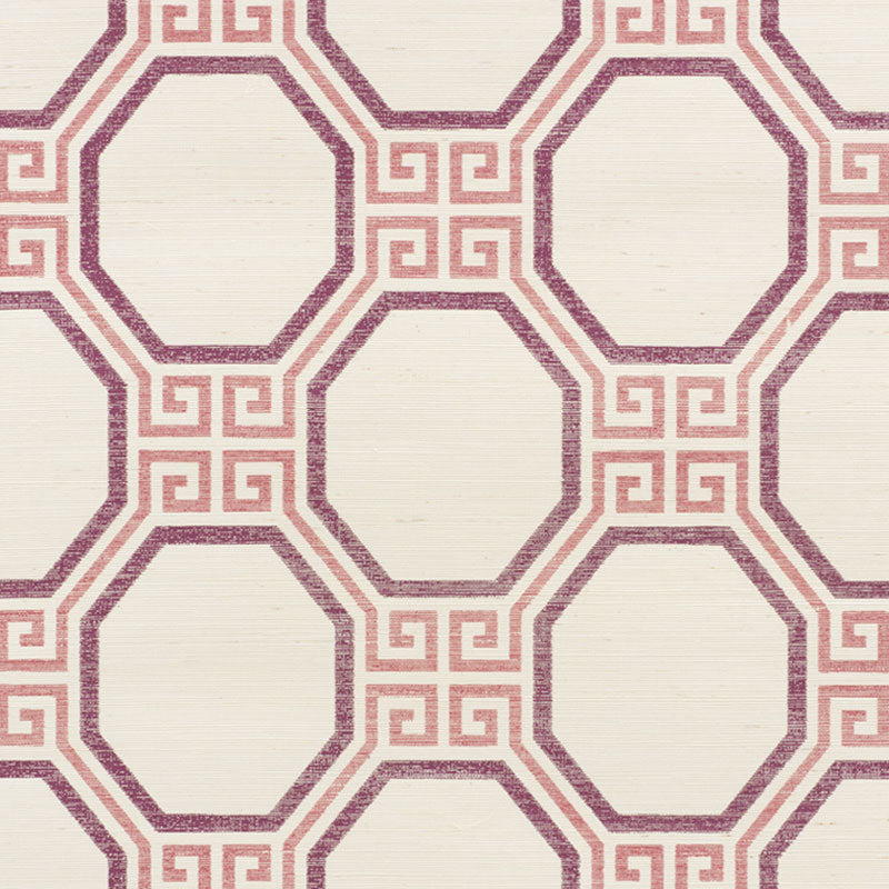 Octavia Sisal wallpaper in cinnabar color - pattern number 5008935 - by Schumacher in the Textured Wallcoverings and Printed Grasscloths collection