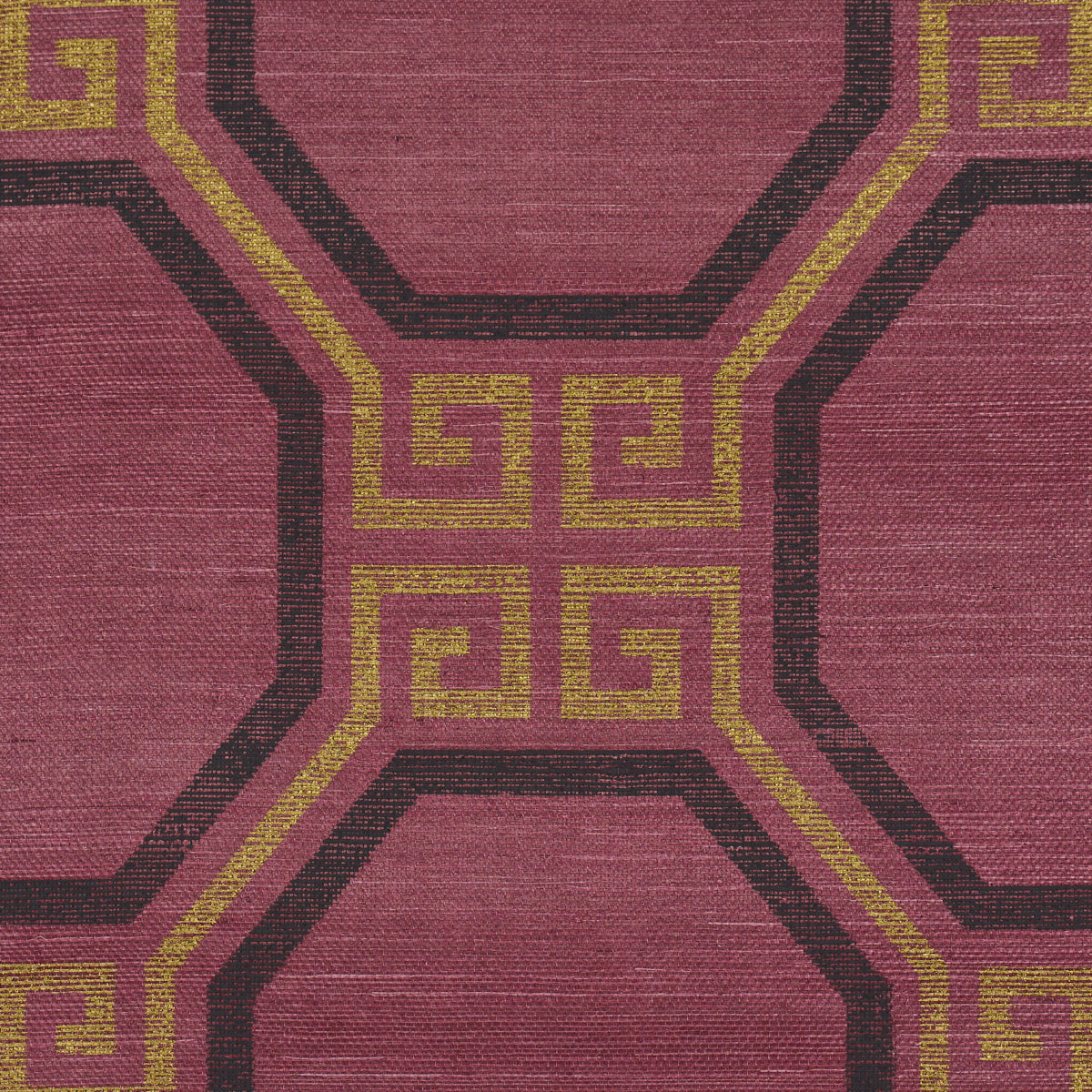 Octavia Sisal Wallpaper in golden plum color - pattern number 5008937 - by Schumacher in the Perennial Favorites collection