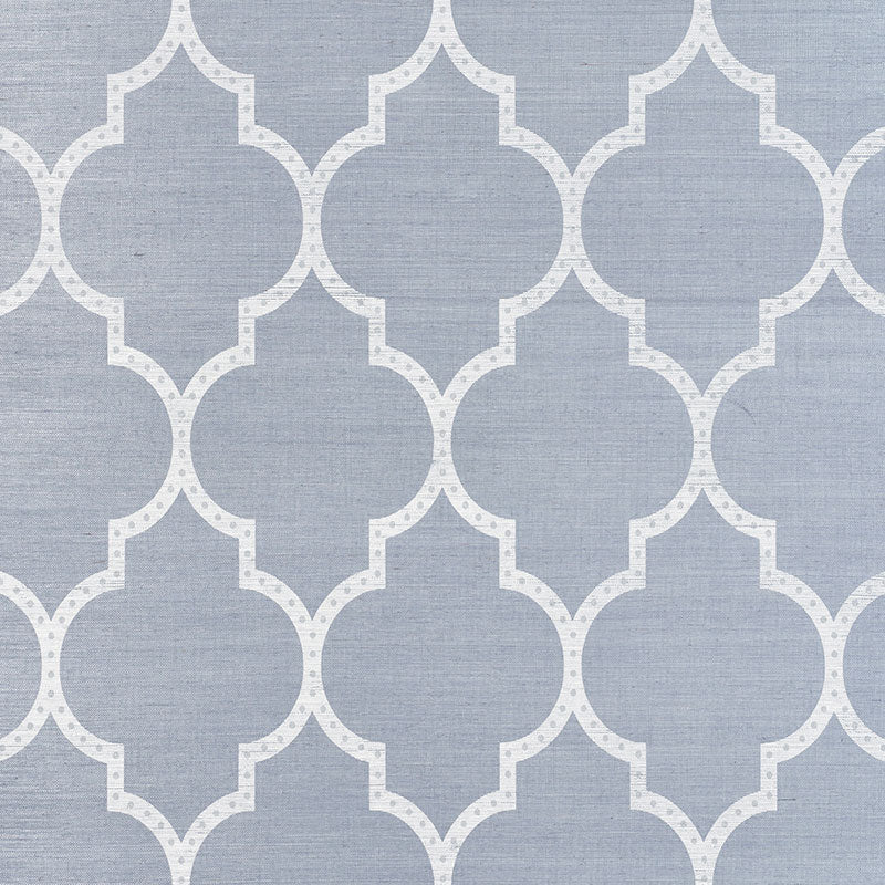 Algiers Sisal wallpaper in chambray color - pattern number 5009020 - by Schumacher in the Textural Appeal collection