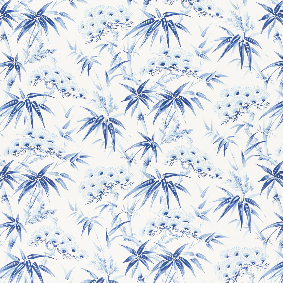 Arita Floral wallpaper in porcelain color - pattern number 5009140 - by Schumacher in the Mingei collection