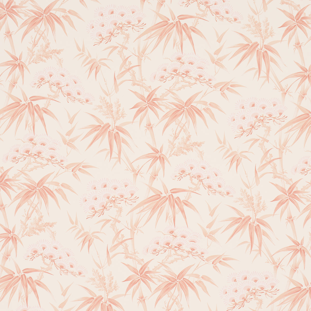 Arita Floral wallpaper in rose color - pattern number 5009142 - by Schumacher in the Perennial Favorites collection