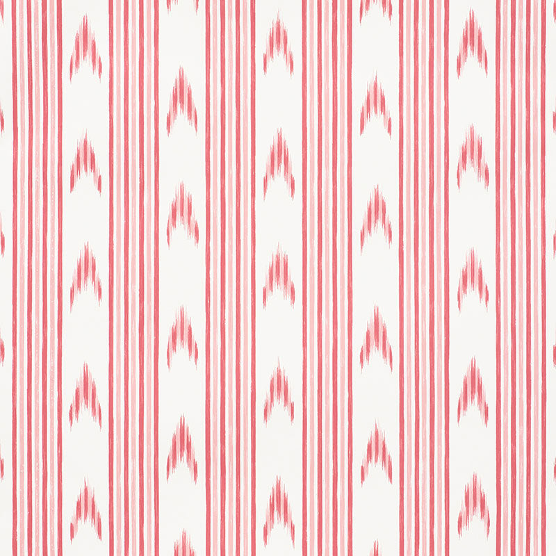 Santa Barbara Ikat wallpaper in pink color - pattern number 5009221 - by Schumacher in the Mark D Sikes collection