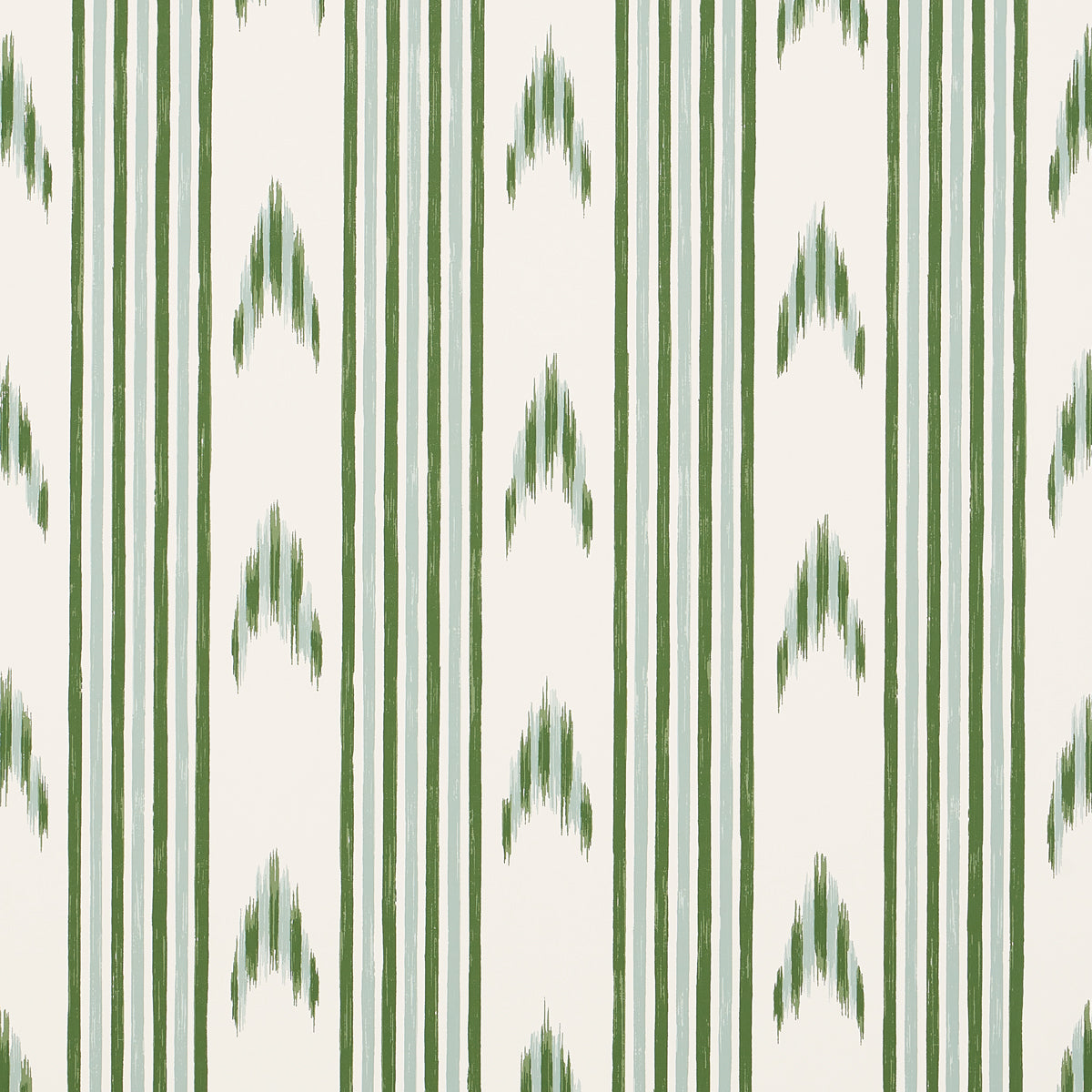 Santa Barbara Ikat wallpaper in leaf green color - pattern number 5009224 - by Schumacher in the Mark D Sikes collection