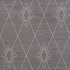 Sylvie Embroidered Sisal wallpaper in charcoal color - pattern number 5009272 - by Schumacher in the Printed and Embellished Wallcoverings collection