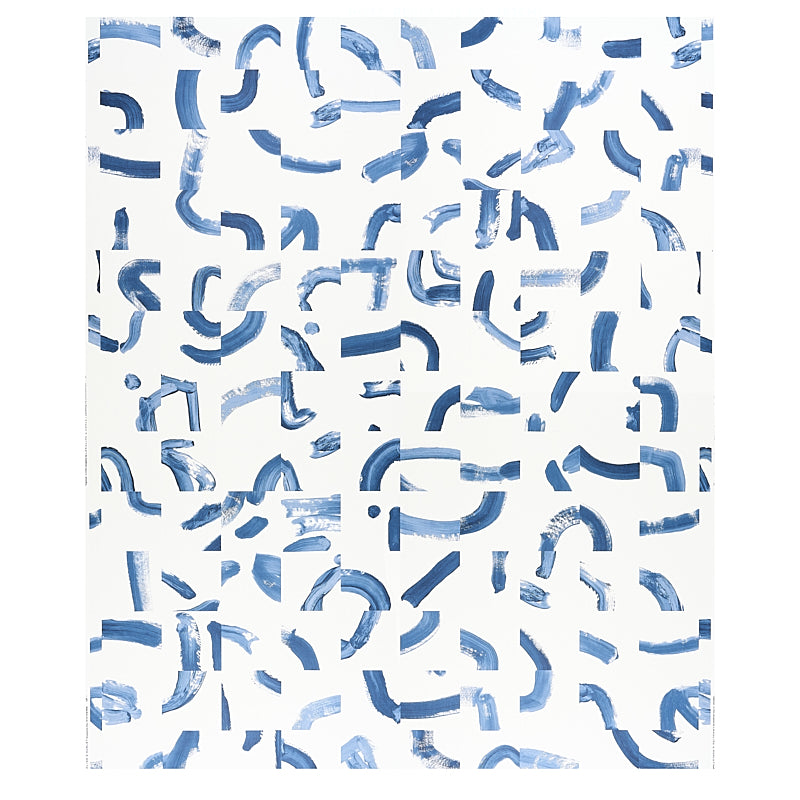 Sepiessa Panel Set wallpaper in blue color - pattern number 5009494 - by Schumacher in the Caroline Z Hurley II collection