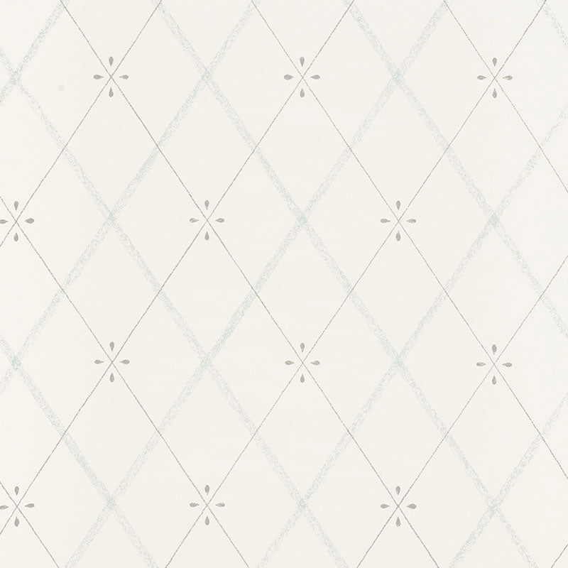 Kasumi Diamond wallpaper in mineral color - pattern number 5009511 - by Schumacher in the Small Print Wallpapers collection