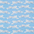Leaping Leopards wallpaper in sky color - pattern number 5009590 - by Schumacher in the Small Print Wallpapers collection