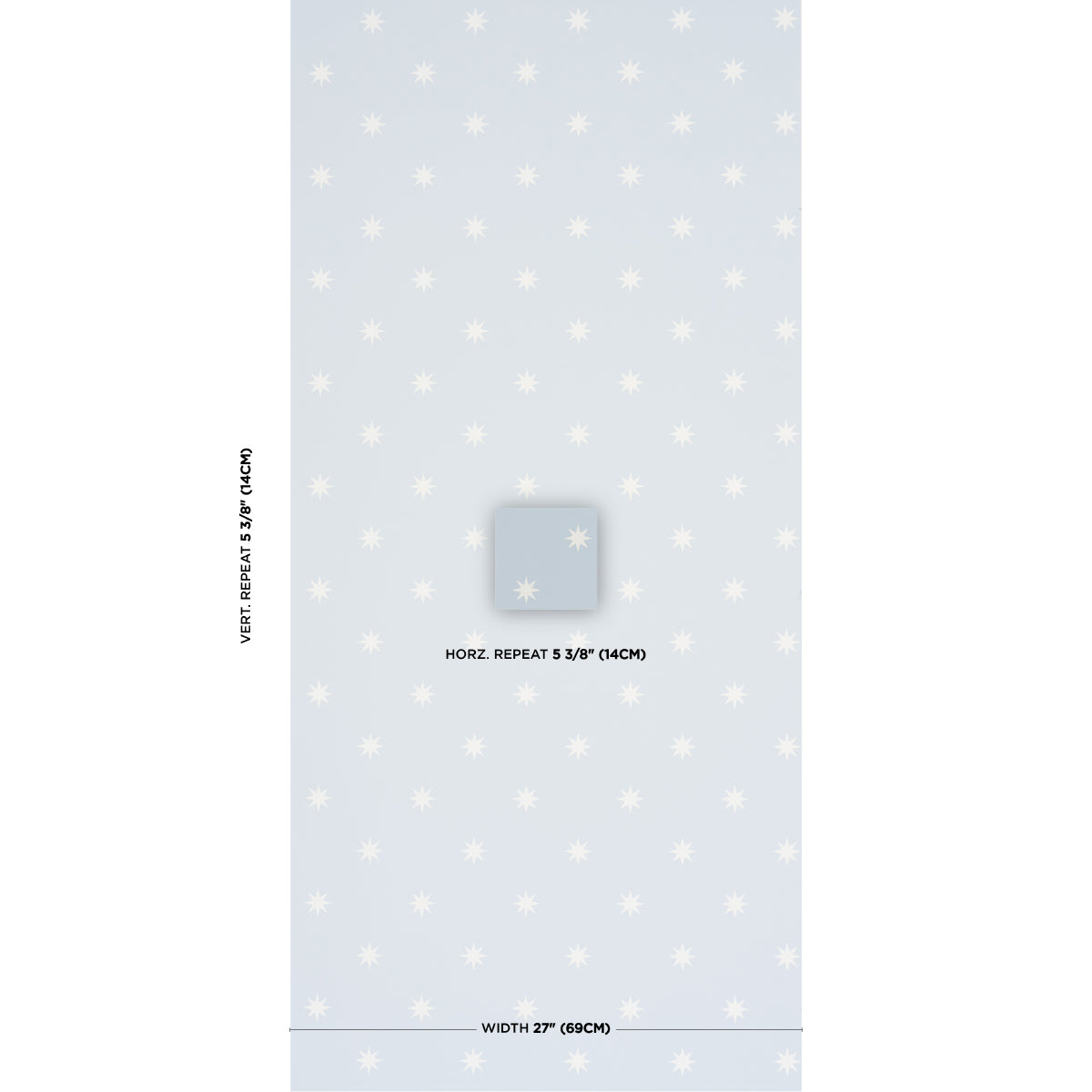Stargaze Wallpaper in Sky color - pattern number 5009603 - by Schumacher in the American Heritage collection