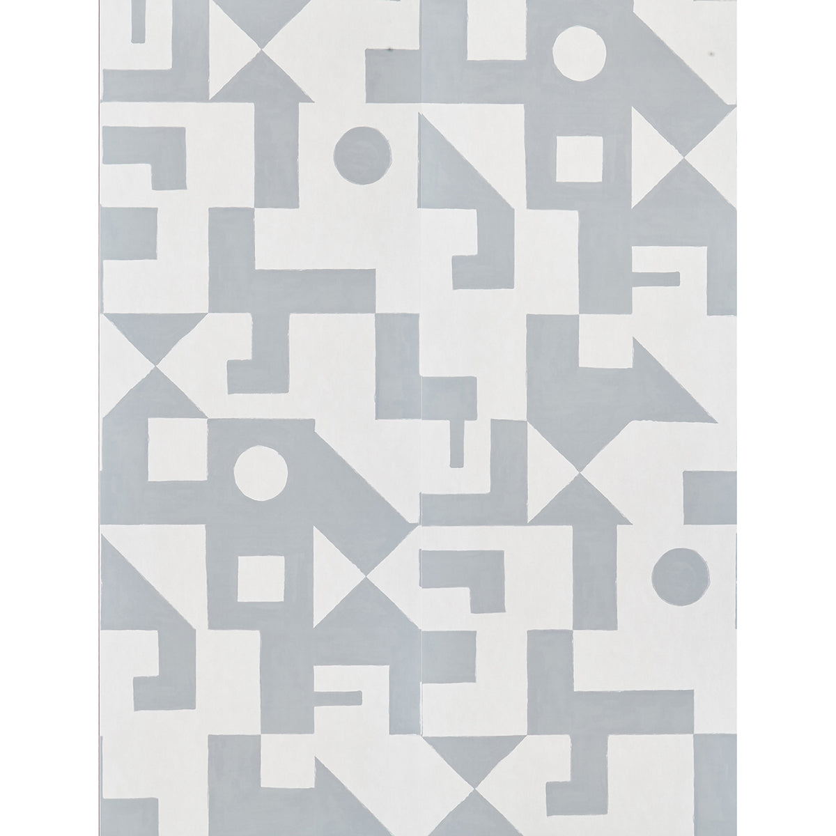 Binary Panel Set wallpaper in silver color - pattern number 5009691 - by Schumacher in the Porter Teleo collection