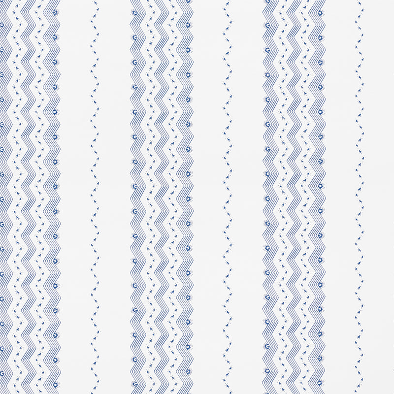 Nauset Stripe wallpaper in indigo color - pattern number 5009740 - by Schumacher in the Chambray collection