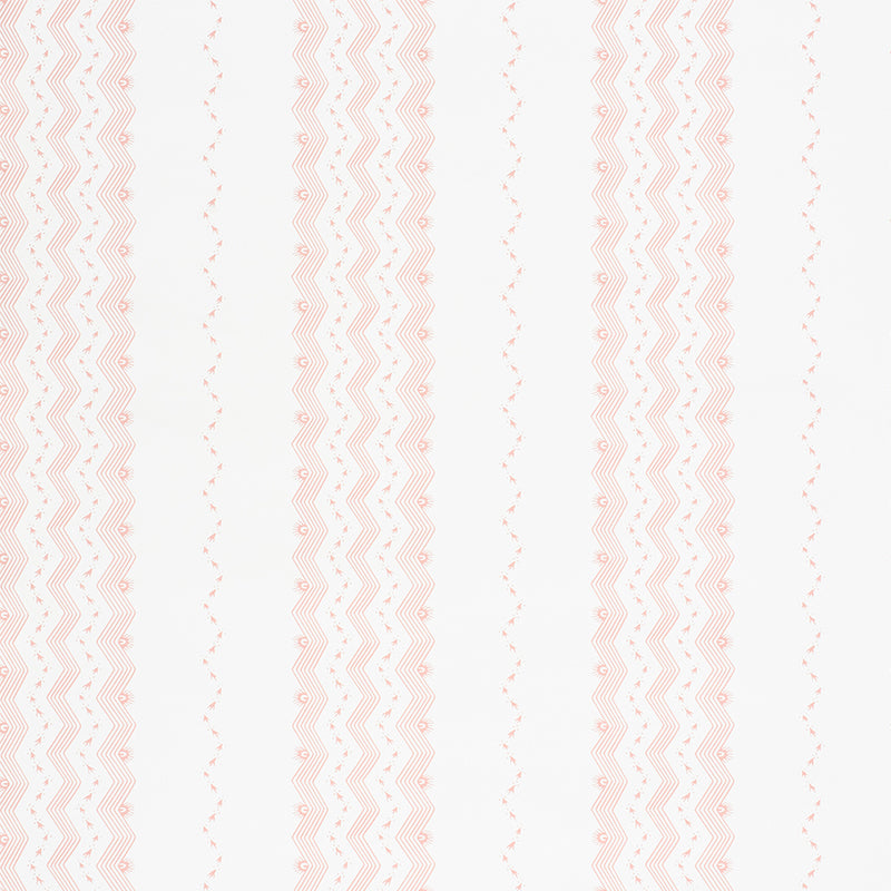 Nauset Stripe wallpaper in blush color - pattern number 5009742 - by Schumacher in the Chambray collection