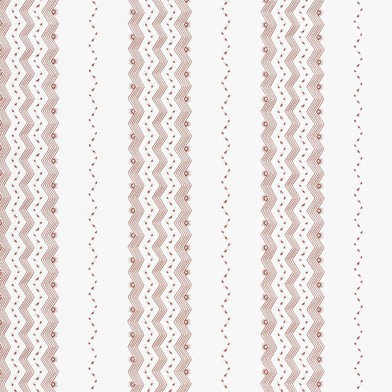 Nauset Stripe wallpaper in sienna color - pattern number 5009743 - by Schumacher in the Chambray collection