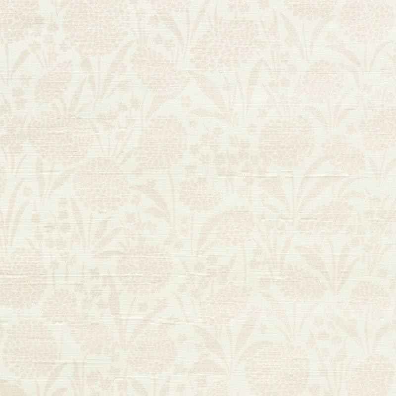 Chrysanthemum Sisal wallpaper in blush color - pattern number 5009781 - by Schumacher in the Textured Wallcoverings and Printed Grasscloths collection