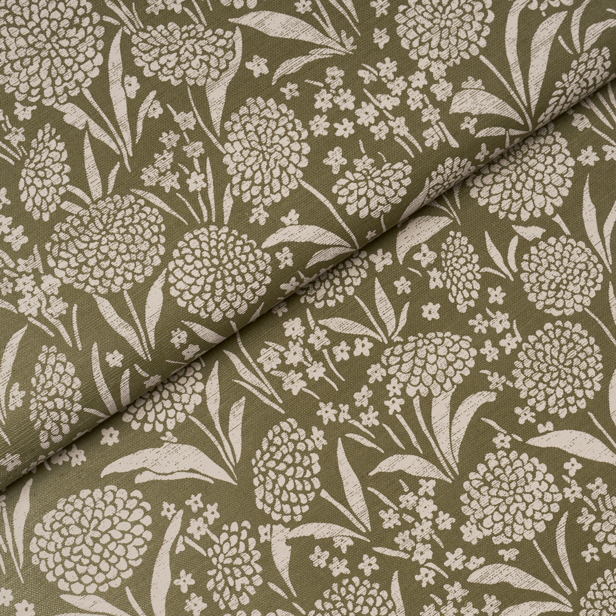 Chrysanthemum Sisal Wallpaper in juniper color - pattern number 5009784 - by Schumacher in the Perennial Favorites collection