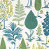 Pandora wallpaper in peacock color - pattern number 5009963 - by Schumacher in the Palampore Schumacher collection