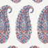 Shirala Paisley wallpaper in delft and rose color - pattern number 5009970 - by Schumacher in the Palampore Schumacher collection