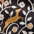 Les Gazelles Au Bois Vinyl fabric in noir color - pattern number 5010140 - by Schumacher in the Signature Schumacher collection