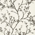 Twiggy Vinyl fabric in black on ivory color - pattern number 5010150 - by Schumacher in the Silver Lining Performance Wallcoverings collection