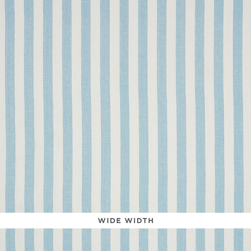 Linen Stripe fabric in sky color - pattern number 5010253 - by Schumacher in the Down To Earth Textured Wallcovering collection