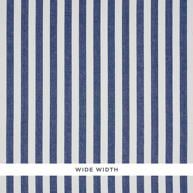 Linen Stripe fabric in indigo color - pattern number 5010254 - by Schumacher in the Down To Earth Textured Wallcovering collection