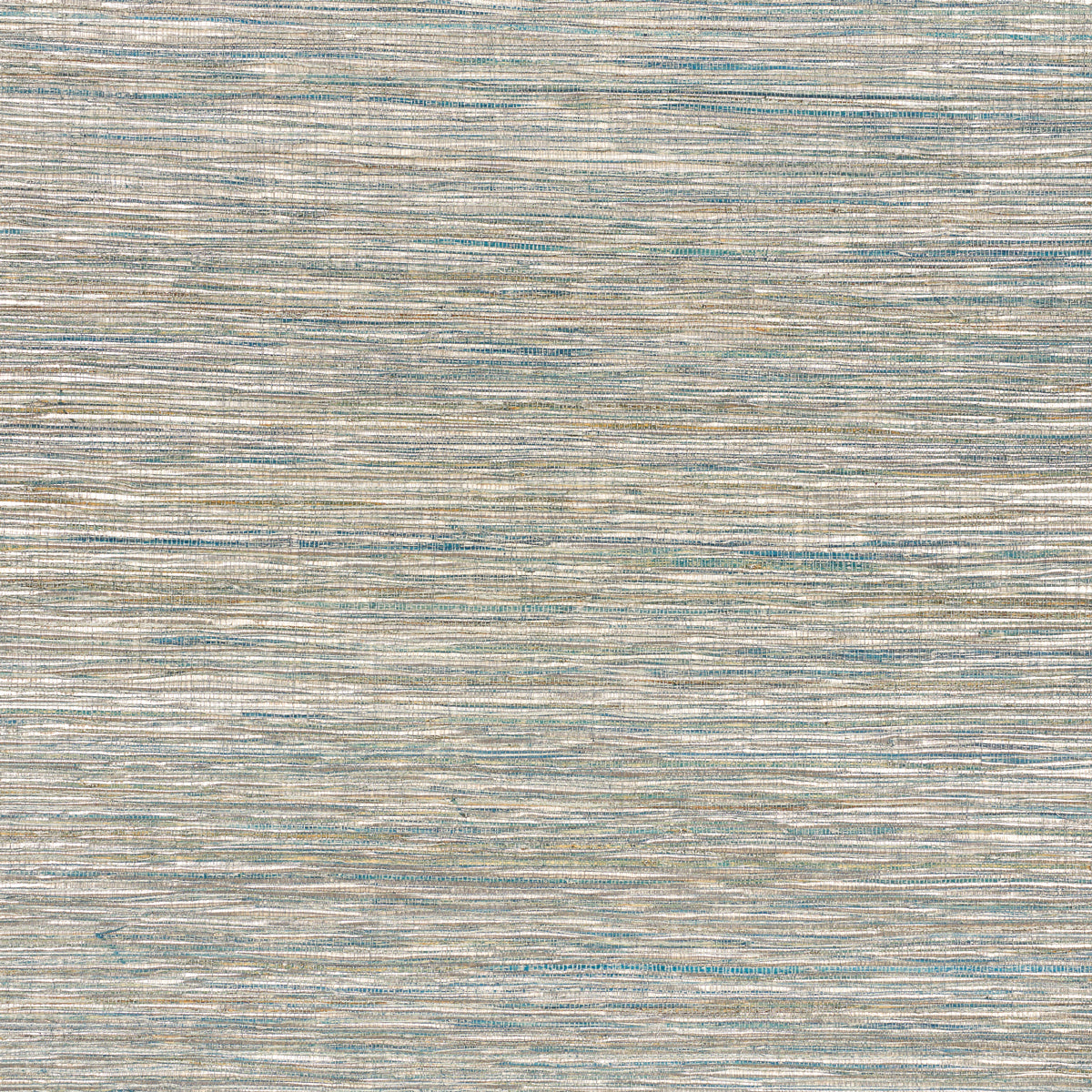Metallized Flax fabric in peacock color - pattern number 5010280 - by Schumacher in the Down To Earth Textured Wallcovering collection