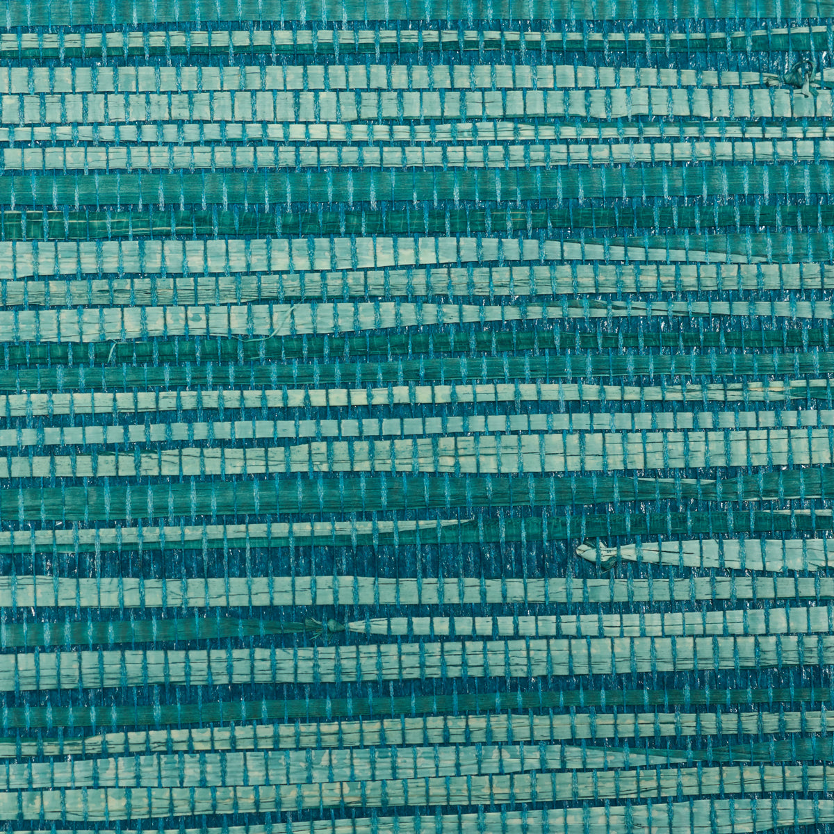 Dyed Raffia wallpaper in peacock color - pattern number 5010342 - by Schumacher in the Down To Earth Textured Wallcovering collection