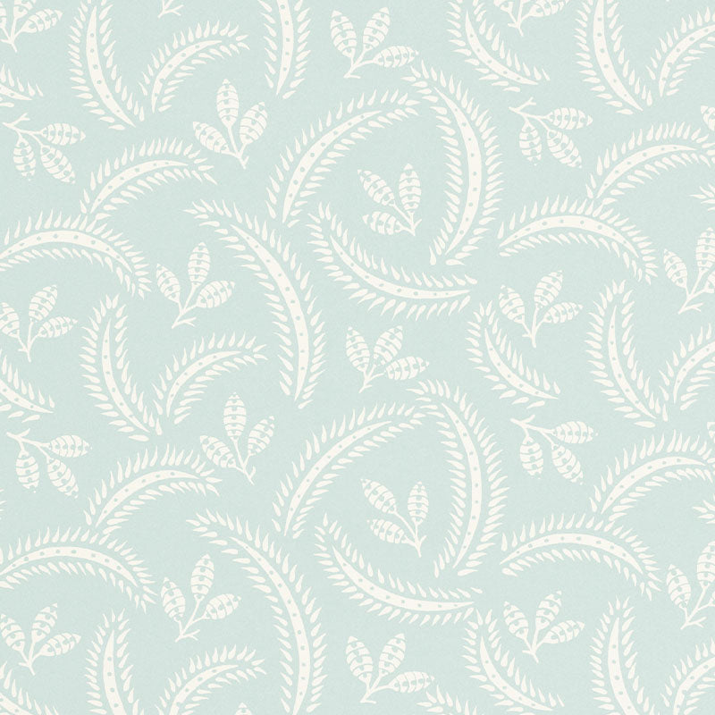 Delia wallpaper in sky color - pattern number 5010351 - by Schumacher in the Wallflowers collection