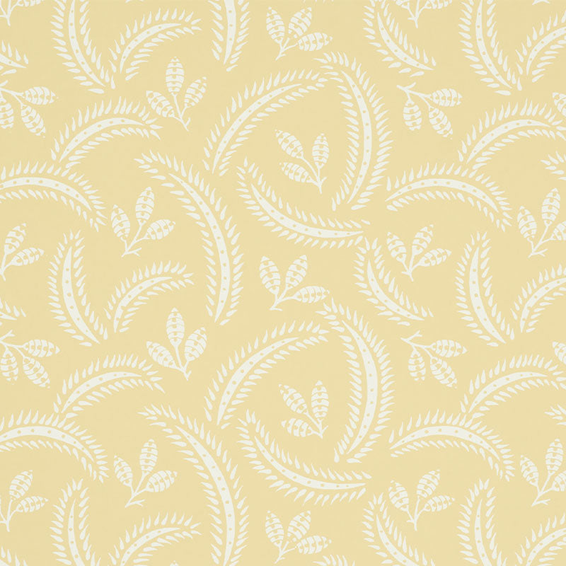 Delia wallpaper in buttercup color - pattern number 5010352 - by Schumacher in the Wallflowers collection