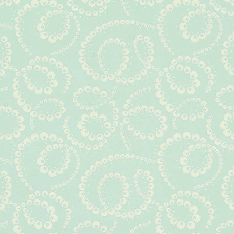 Dorian wallpaper in seafoam color - pattern number 5010362 - by Schumacher in the Wallflowers collection