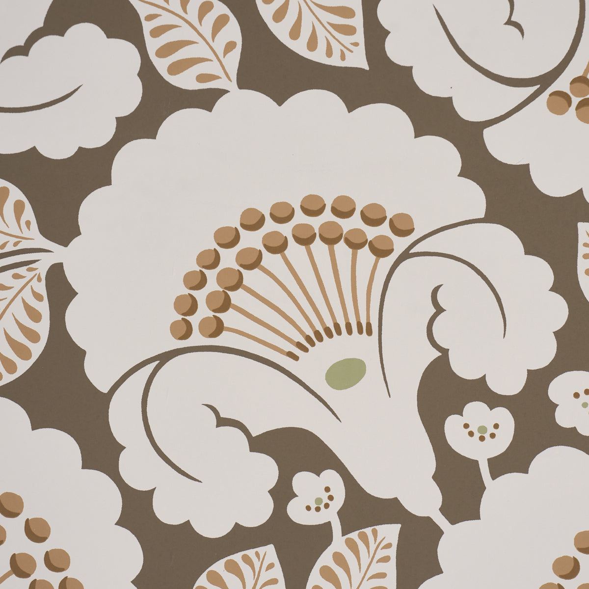 Jackie Wallpaper in brown color - pattern number 5010373 - by Schumacher in the Perennial Favorites collection