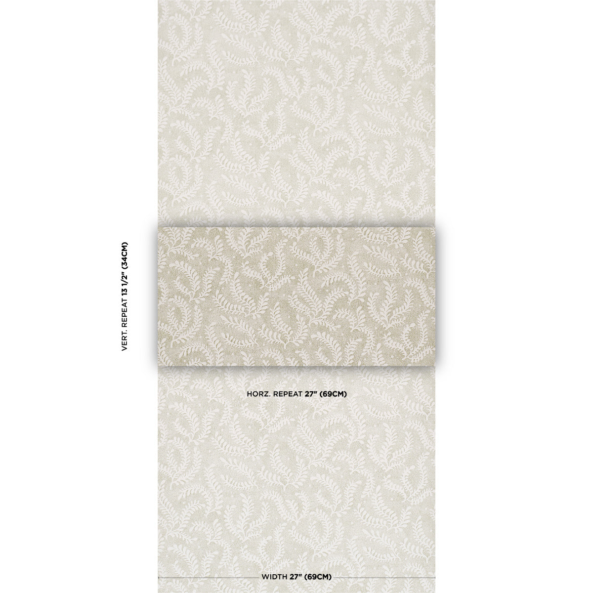 Etched Fern Wallpaper in green color - pattern number 5010383 - by Schumacher in the Perennial Favorites collection
