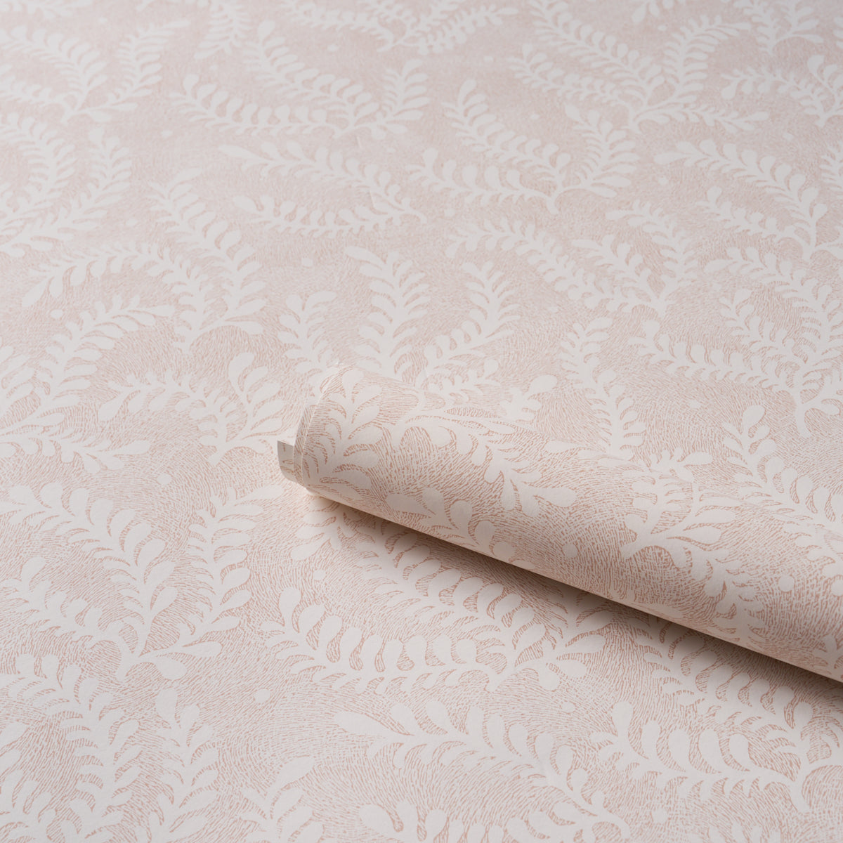 Etched Fern Wallpaper in blush color - pattern number 5010384 - by Schumacher in the Perennial Favorites collection