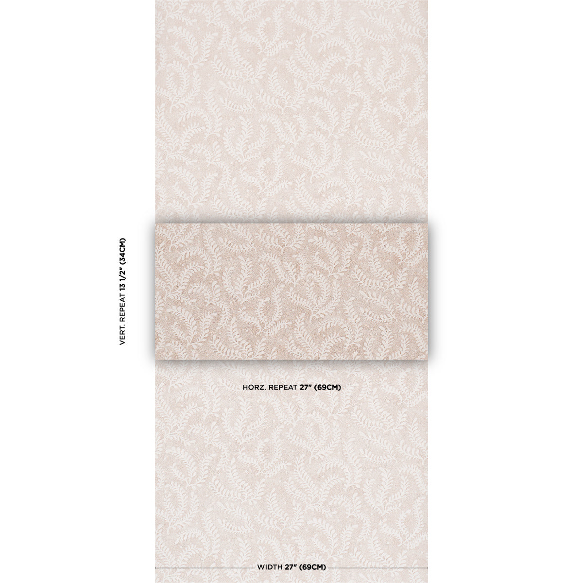 Etched Fern Wallpaper in brown color - pattern number 5010385 - by Schumacher in the Perennial Favorites collection