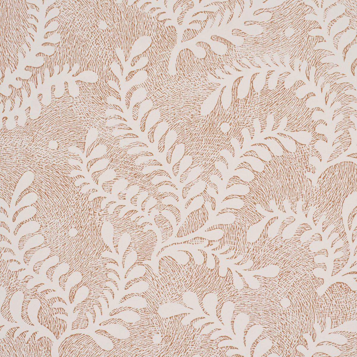 Etched Fern Wallpaper in brown color - pattern number 5010385 - by Schumacher in the Perennial Favorites collection