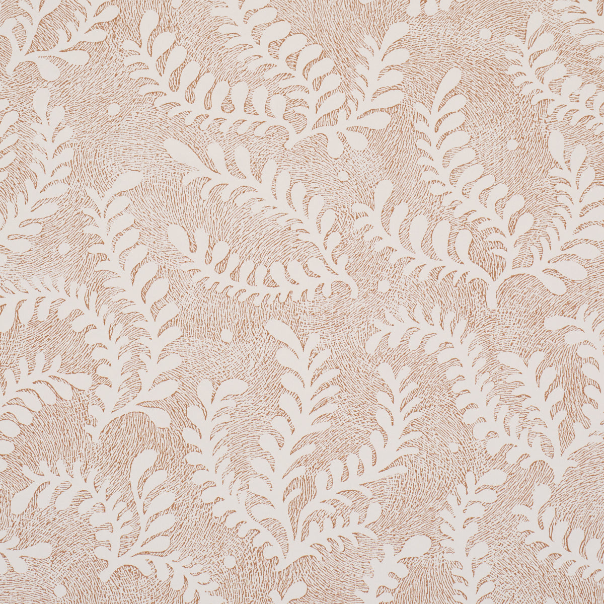 Etched Fern Wallpaper in brown color - pattern number 5010385 - by Schumacher in the Perennial Favorites collection