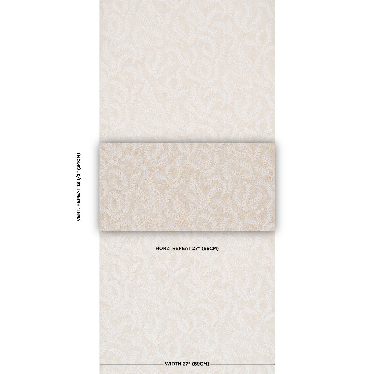 Etched Fern Wallpaper in ochre color - pattern number 5010386 - by Schumacher in the Perennial Favorites collection