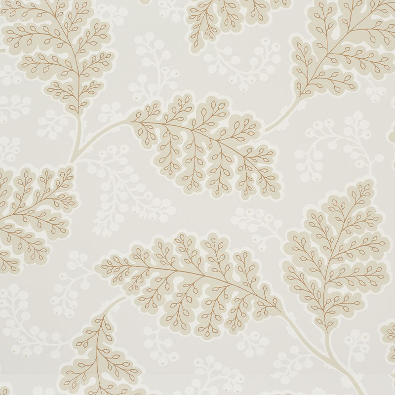 Estelle wallpaper in neutral color - pattern number 5010390 - by Schumacher in the Wallflowers collection
