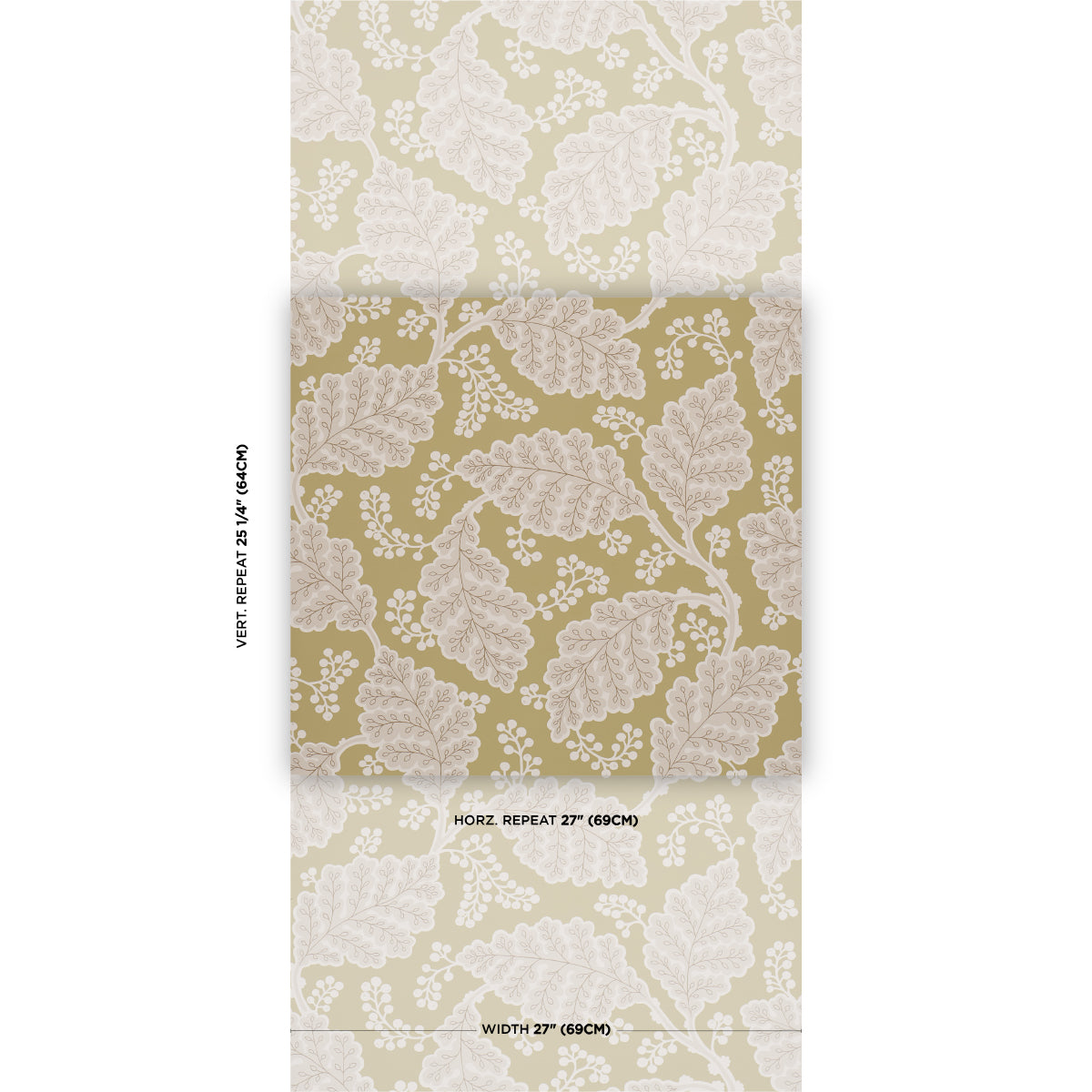 Estelle Wallpaper in sage color - pattern number 5010394 - by Schumacher in the Perennial Favorites collection