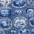 Plates and Platters fabric in blue color - pattern number 5010410 - by Schumacher in the Johnson Hartig for Libertine collection