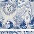 Modern Toile wallpaper in indigo color - pattern number 5010421 - by Schumacher in the Johnson Hartig for Libertine collection