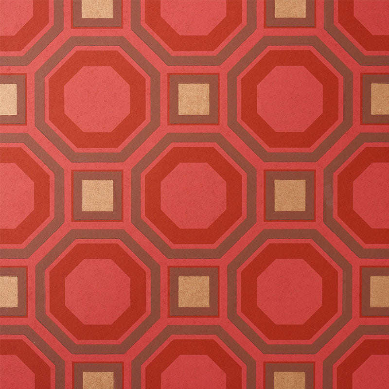 Hanover wallpaper in ruby color - pattern number 5010431 - by Schumacher in the Step Lively collection