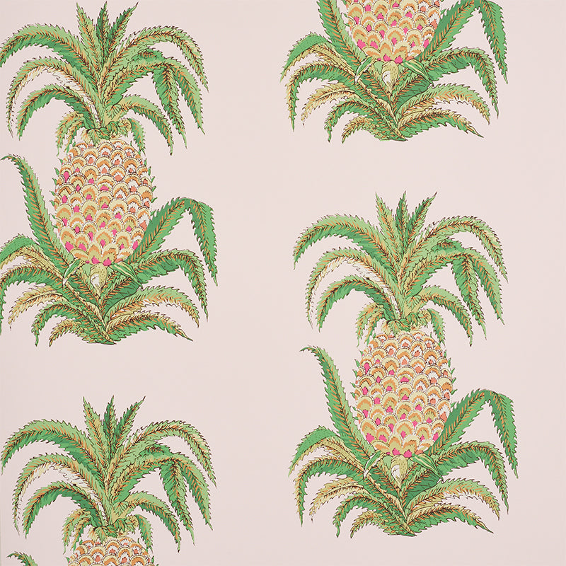 Pineapples fabric in blush color - pattern number 5010451 - by Schumacher in the Signature Schumacher collection