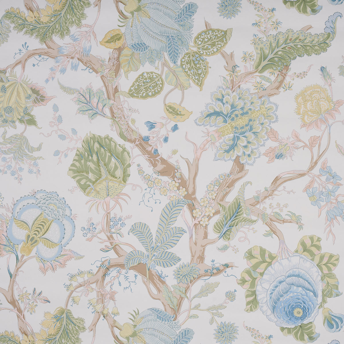 Indian Arbre wallpaper in soft green color - pattern number 5010493 - by Schumacher in the Perennial Favorites collection