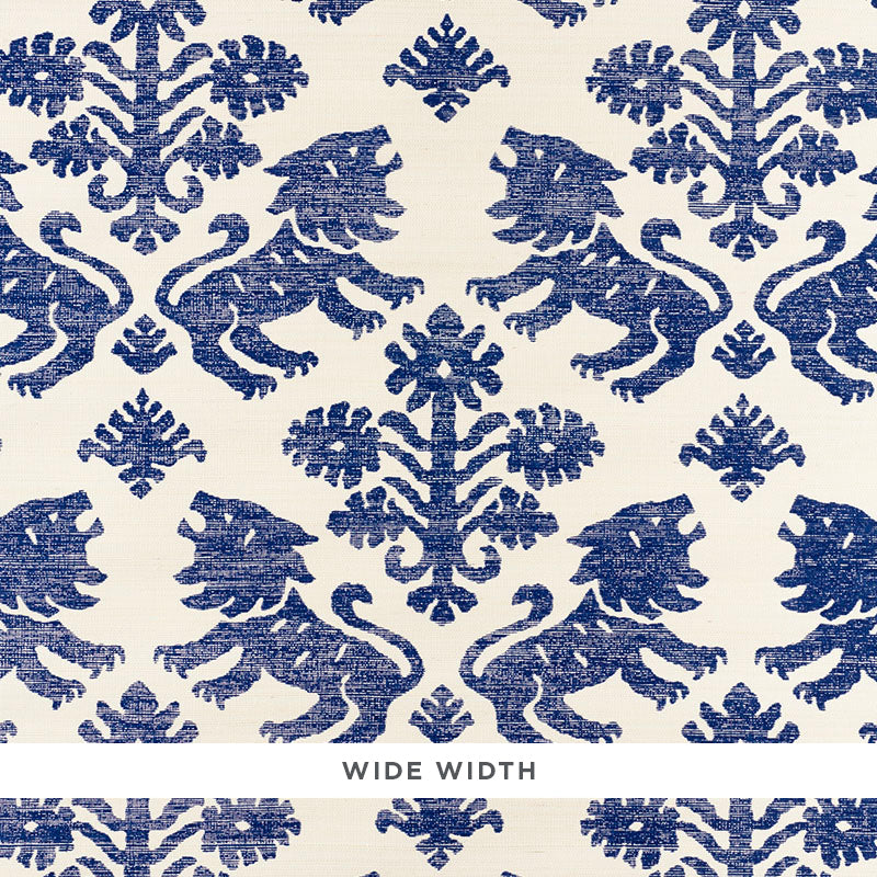 Regalia Sisal wallpaper in blue color - pattern number 5010530 - by Schumacher in the Step Lively collection