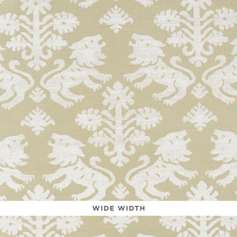 Regalia Sisal wallpaper in ivory on natural color - pattern number 5010531 - by Schumacher in the Step Lively collection